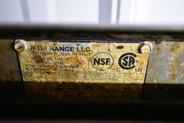 Jade Range Stainless Steel Commercial Gas Powered Flat Top Griddle w/ 2 Burner Range, Charbroiler Grill and 4 Drawer Chef Base on Commercial Casters. Cannot Test Chef Base - Appears To Have Been Hardwired - Image 11 of 12