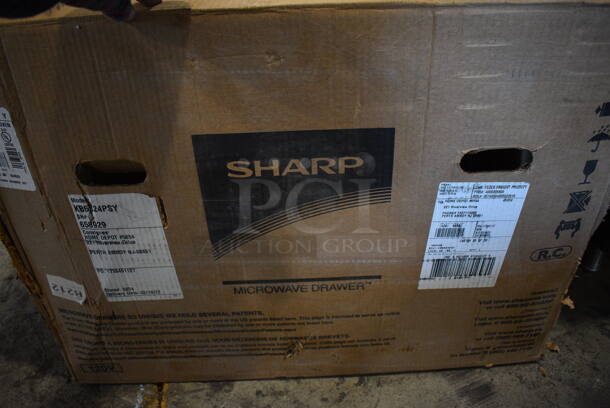 BRAND NEW IN BOX! Sharp KB6524PSY Insight Pro Stainless Steel Drawer Microwave. 24x26x16 - Image 6 of 7