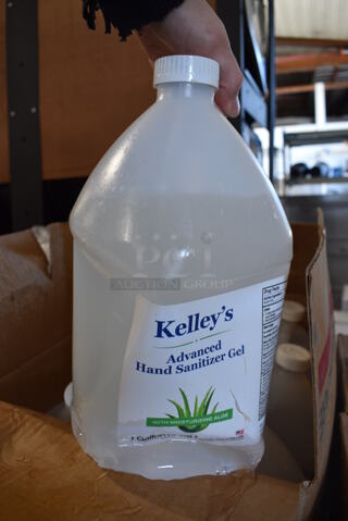 ALL ONE MONEY! Lot of 6 Kelley's Advanced Hand Sanitizer Gel Bottles