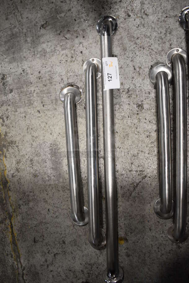3 Stainless Steel Wall Mount Grab Bars. 18