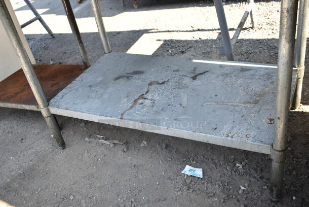 Stainless Steel Table w/ Metal Under Shelf.  - Image 2 of 4