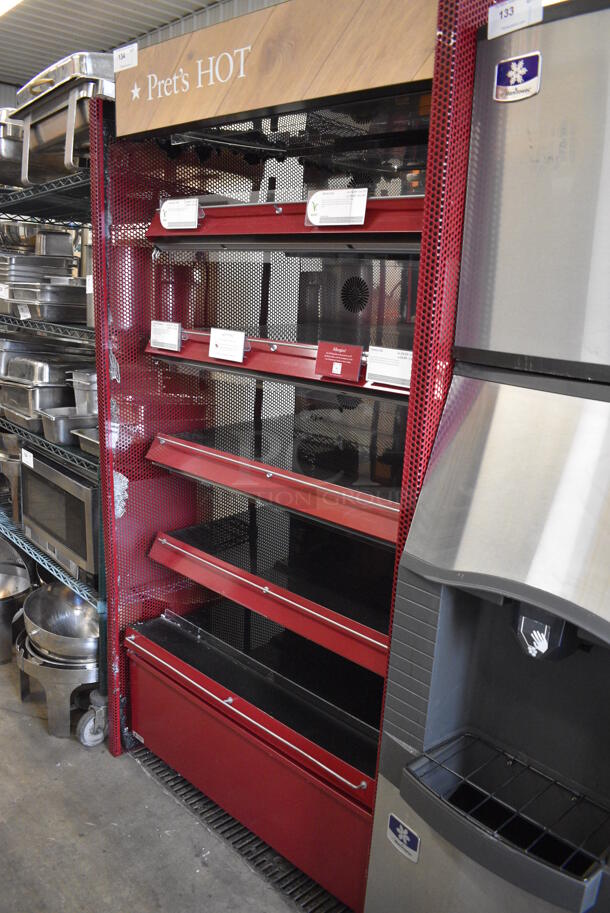 Red Metal Commercial Grab N Go Open Merchandiser on Commercial Casters. 208-240 Volts. 40x35x79 - Image 6 of 8
