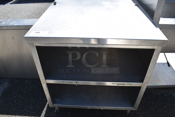 Stainless Steel Commercial Table w/ 2 Under Shelves. 32x42x37 - Image 3 of 4