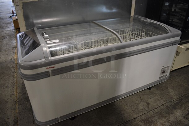 AHT Model Malta 185 Metal Commercial Freezer Merchandiser w/ Poly Coated Baskets. 120 Volts, 1 Phase. 73x35x35. Tested and Working! - Image 1 of 7