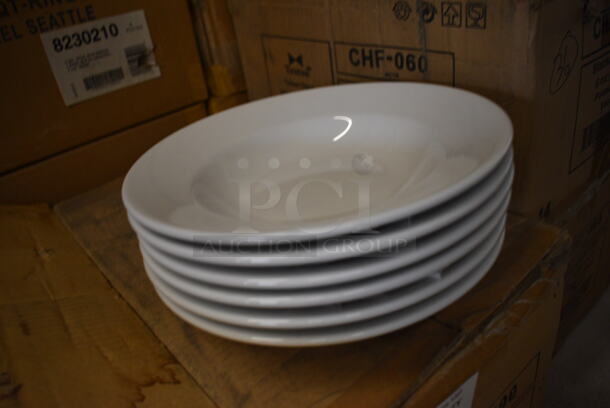 30 BRAND NEW IN BOX! Tuxton ALD-090 White Ceramic Pasta Plates. 9x9x2. 30 Times Your Bid! - Image 2 of 3