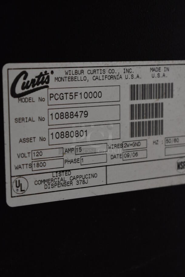 Curtis PCGT5F10000 Metal Commercial Countertop Cappuccino Machine. 120 Volts, 1 Phase. 21x24x34.5 - Image 5 of 5