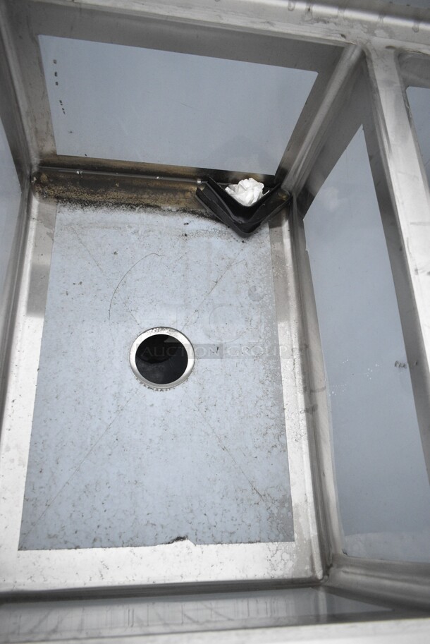 BRAND NEW SCRATCH AND DENT! Regency 600S32028224 115" 16-Gauge Stainless Steel Three Compartment Commercial Sink with 2 Drainboards - 20" x 28" x 14" Bowls. No Legs.  - Image 8 of 10