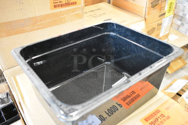 ALL ONE MONEY! Lot of 30 BRAND NEW IN BOX! Cambro Black Poly 1/2 Size Drop In Bins. 1/2x6 - Image 2 of 3