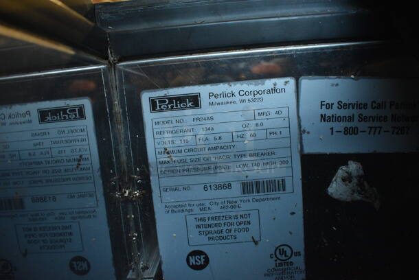 Perlick FR24AS Stainless Steel Commercial Bottle Back Bar Cooler. 115 Volts, 1 Phase. 24x24x34. Tested and Working! - Image 5 of 6