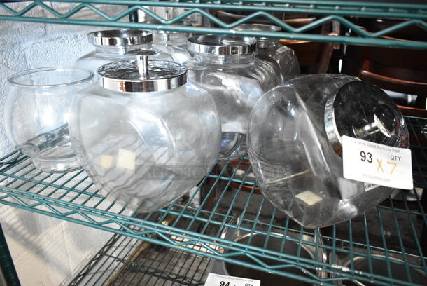 7 Jars w/ 6 Lids. Includes 6x9x9. 7 Times Your Bid!  - Image 1 of 4