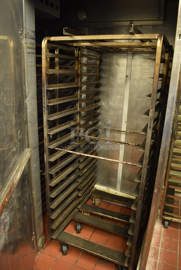 2020 Baxter Model PB200-M70 Stainless Steel Commercial Floor Style 2 Door Roll In Rack Proofer. See Pictures For Damage, Additional Pictures of Unit Before Freight Damage Is Listed. Does Not Come w/ Pan Racks Shown In Pictures. 208/240 Volts, 1 Phase. 72x42x92 - Image 11 of 12