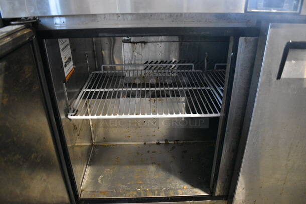 2019 Curleys Model BST-48 Stainless Steel Commercial Sandwich Salad Prep Table Bain Marie Mega Top on Commercial Casters. 115 Volts, 1 Phase. 48.5x30x45. Tested and Working! - Image 6 of 8