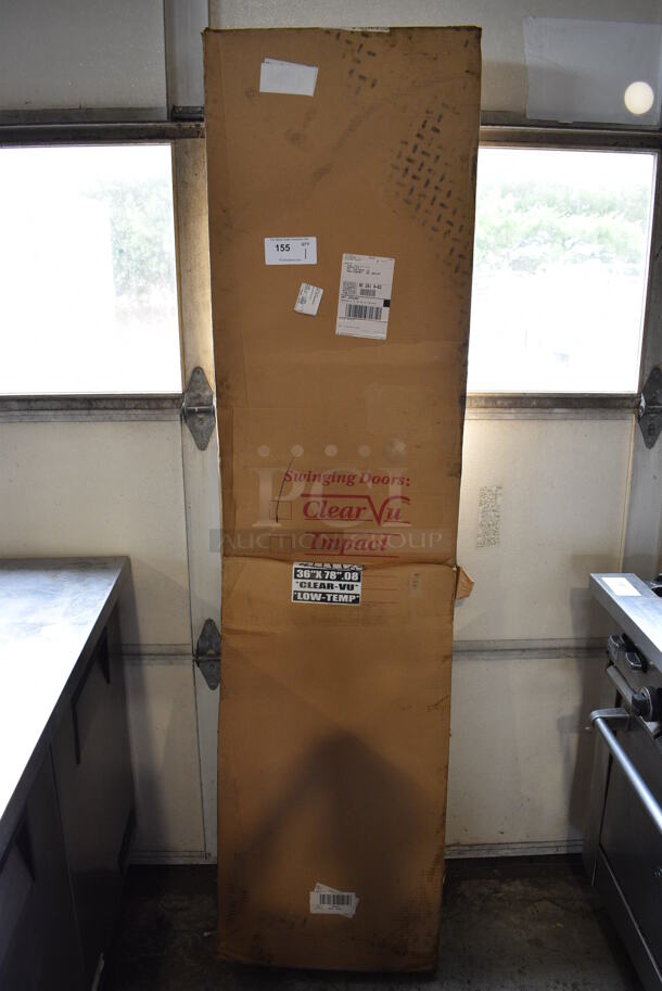 BRAND NEW IN BOX! Clear Vu Swinging Door. 36x1x78 - Image 1 of 4