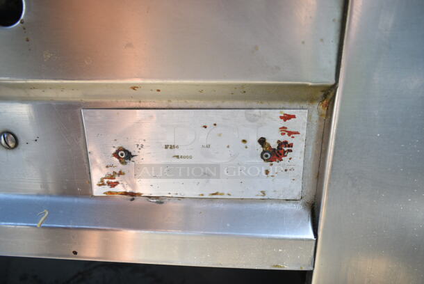 Stainless Steel Commercial Natural Gas Powered Steam Table w/ 2 Tier Over Shelf and Under Shelf.  - Image 10 of 10