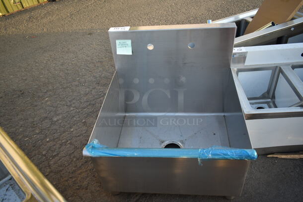 BRAND NEW SCRATCH AND DENT! Regency 600S12421SB 24" 16-Gauge Stainless Steel One Compartment Commercial Utility Sink - 24" x 21" x 13" Bowl. No Legs. - Image 2 of 4