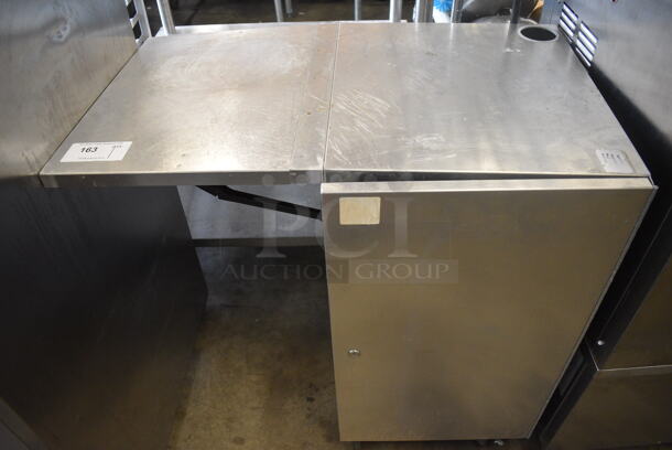 Metal Counter on Commercial Casters. 35x21x35.5
