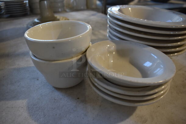 ALL ONE MONEY! Lot of 12 Various White Ceramic Bowls. Includes 7.5x7.5x2 - Image 2 of 3