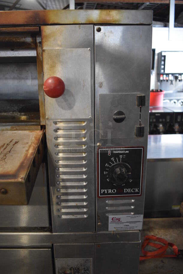 2 Garland Model GPD60 Stainless Steel Commercial Natural Gas Powered Single Deck Pizza Ovens w/ Cooking Stones on Metal Legs. 122,000. 81x49x63.5. 2 Times Your Bid! - Image 8 of 12