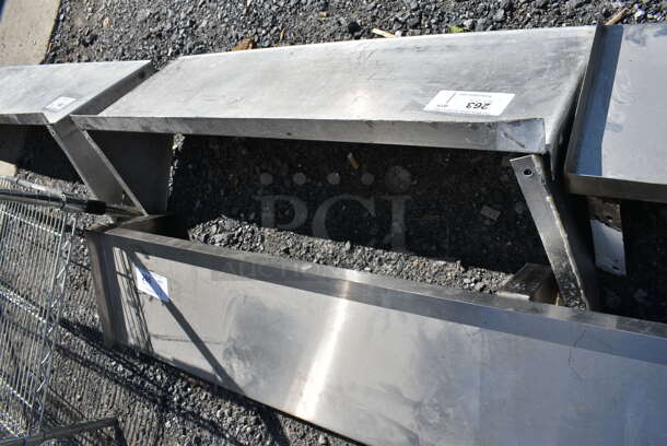 Metal Shelf w/ Wall Mount Brackets. 70x11x9 - Image 4 of 4