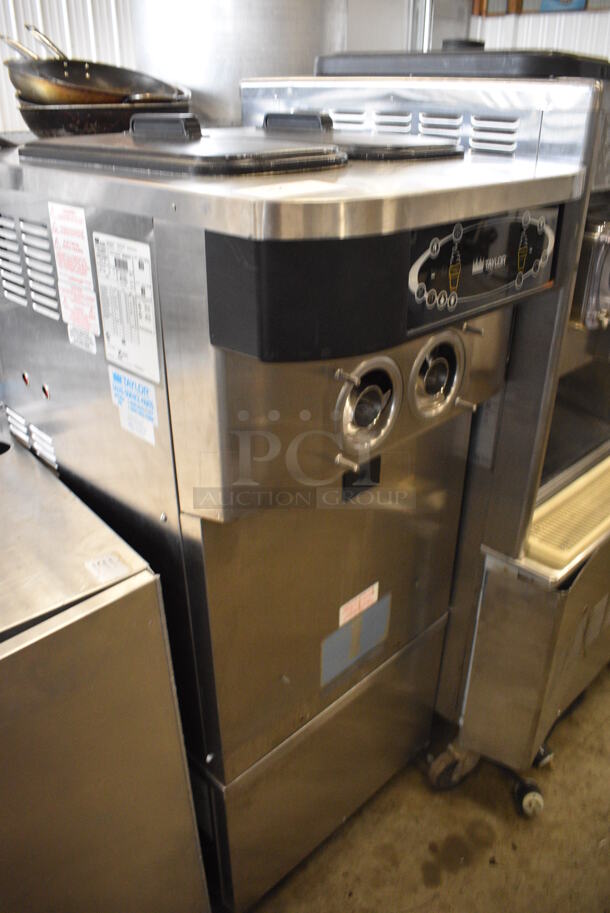 2012 Taylor Model C723-33 Stainless Steel Commercial Floor Style 2 Flavor w/ Twist Soft Serve Ice Cream Machine on Commercial Casters. Missing Pieces. 208-230 Volts, 3 Phase. 23x34x55 - Image 7 of 7