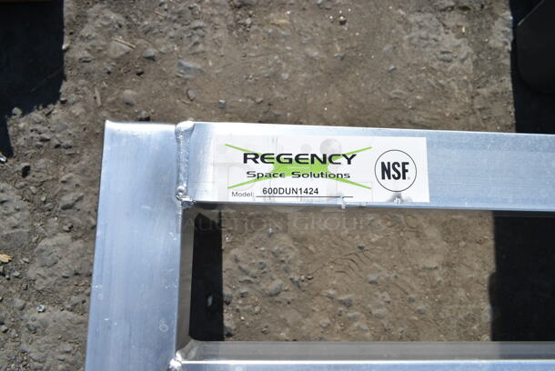2 BRAND NEW SCRATCH AND DENT! Regency 600DUN1424 24" x 14" x 8" Aluminum Dunnage Rack - 1300 lb. Capacity. 2 Times Your Bid!  - Image 4 of 6