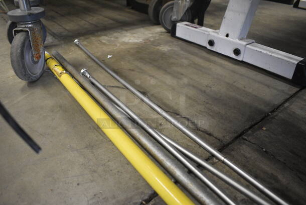 ALL ONE MONEY! Lot of 4 Metal Rods and Mop Pole! Includes 50" - Image 3 of 3