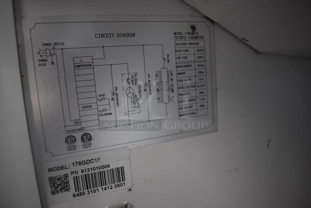 Avantco 178GDC10 Metal Commercial Single Door Reach In Cooler Merchandiser w/ Poly Coated Racks. 115 Volts, 1 Phase. 22x22x63. Tested and Working! - Image 4 of 4