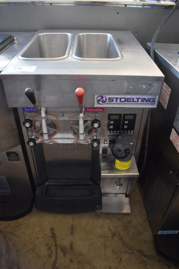 Stoelting SF144-38I Countertop Air Cooled 2 Flavor Ice Cream Yogurt Machine w/ Blender. 208/230 Volts 1 Phase