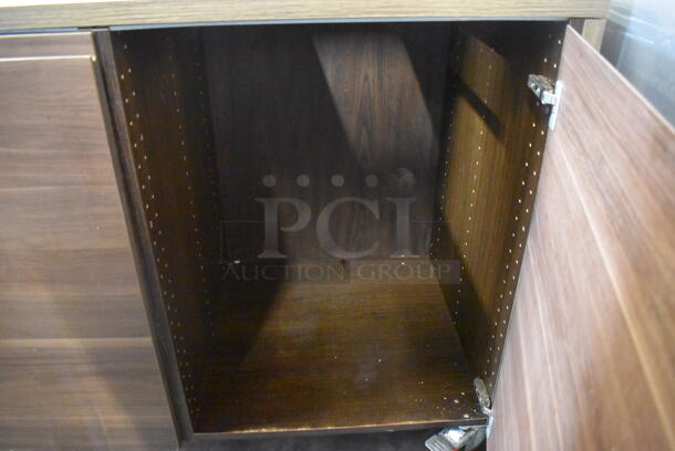 Wood Pattern 2 Door Trash Can Shell on Commercial Casters. 50x26x37 - Image 4 of 5