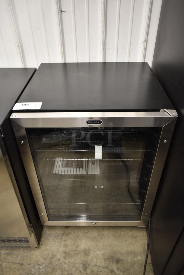 BRAND NEW SCRATCH AND DENT! Whynter BBR-148SB Built In 148 Can Stainless Steel Wine Refrigerator Merchandiser with Reversible Door and Digital Control. 115 Volts, 1 Phase. Tested and Working! - Image 1 of 5