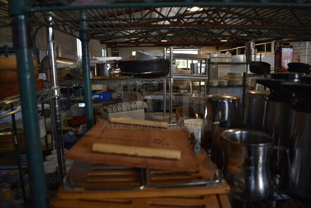ALL ONE MONEY! Lot of 3 Tiers of Various Items Including Dishes, Metal Pots - Image 7 of 9