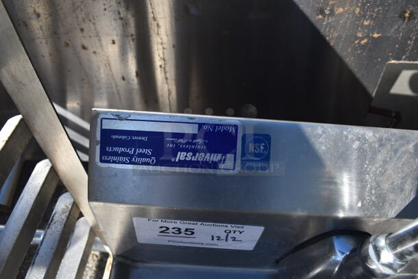 Stainless Steel Commercial Single Bay Sink w/ Faucet. 15.5x16.5x25 - Image 5 of 5