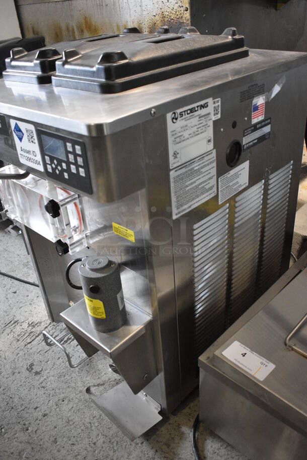2019 Stoelting Model SF121-38I2 Stainless Steel Commercial Countertop Air Cooled 2 Flavor w/ Twist Soft Serve Ice Cream Machine. 208-240 Volts, 1 Phase. 22x3x35 - Image 3 of 10