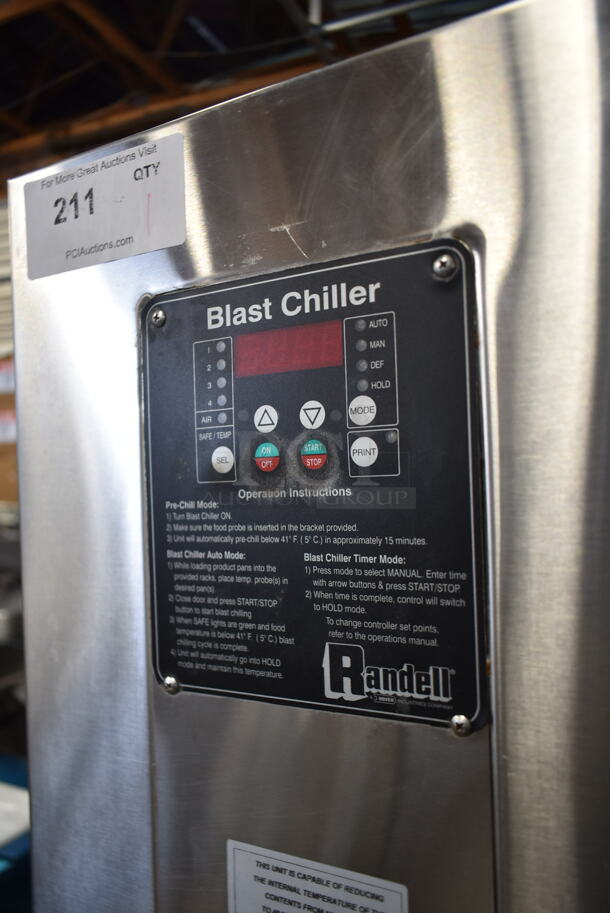 2013 Randell BC-18 Stainless Steel Commercial Blast Chiller w/ 4 Probes. 115/230 Volts, 1 Phase.  - Image 4 of 7