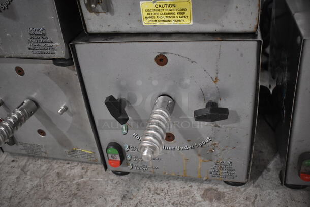 2 Olde Tyme PN1/PN2 Stainless Steel Commercial Countertop Nut Grinder Base. 115 Volts, 1 Phase. 2 Times Your Bid! One is Tested and Working! One Cannot Test Due To Plug Style - Image 5 of 6