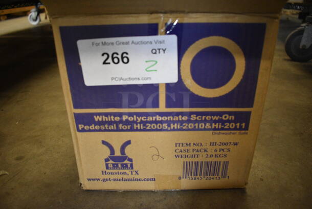 2 BRAND NEW IN BOX! White Poly Screw On Pedestal for  Hi-2005 / Hi-2010 / Hi-2011. 8.5x8.5x3. 2 Times Your Bid! - Image 3 of 3