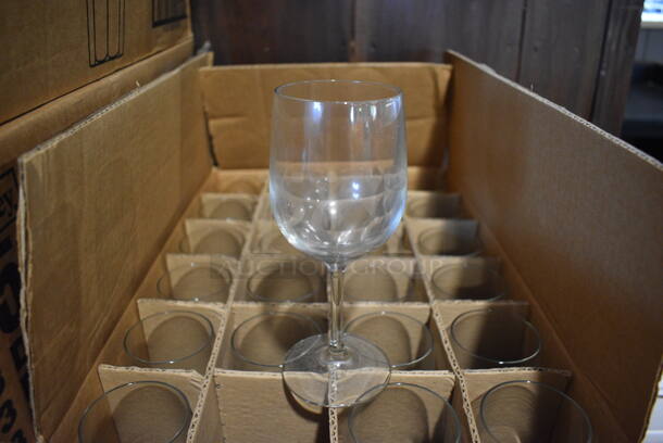 2 Boxes of 24 BRAND NEW Libbey 8564SR Bristol Valley White Wine Glasses. 3x3x7. 2 Times Your Bid!