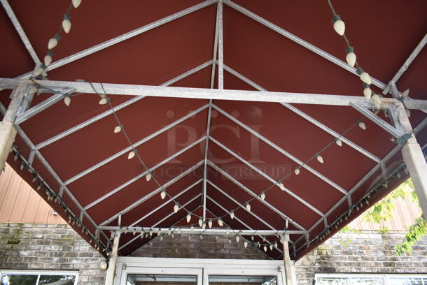 Acorn Farms Awning w/ Lights. BUYER MUST REMOVE. (outside) - Image 7 of 8