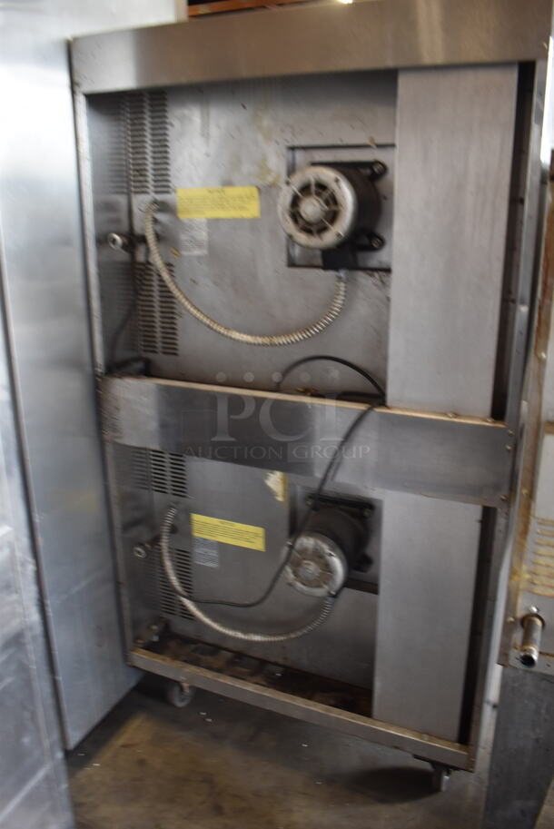 2 Baker's Pride Commercial Stainless Steel Natural Gas Powered Double Stack Convection Oven With Steel Racks On Commercial Casters. 2 Times Your Bid!  - Image 6 of 6