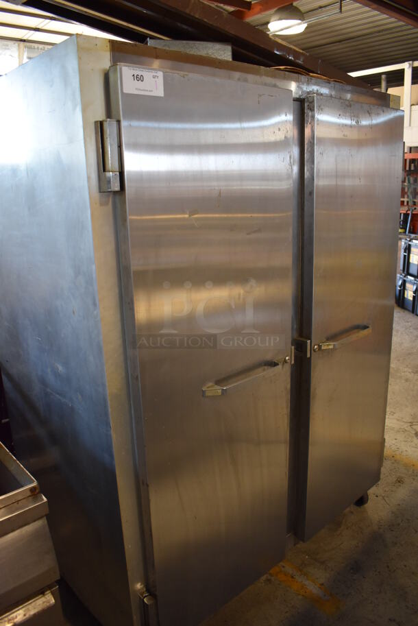 Continental 2F Stainless Steel Commercial 2 Door Reach In Freezer on Commercial Casters. Unit Does Not Come w/ Compressor. 115 Volts, 1 Phase. 52x36x71 - Image 7 of 7
