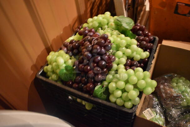 ALL ONE MONEY! Lot of 2 Bins of Fake Grapes. (bar) - Image 4 of 4