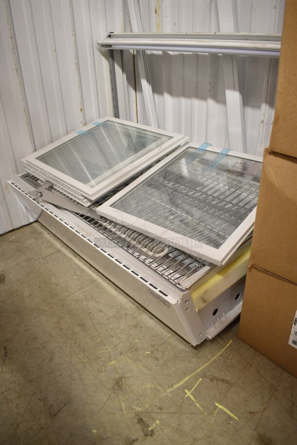 BRAND NEW SCRATCH AND DENT! White Metal Deli Display Case Merchandiser. See Pictures For Damage.  - Image 5 of 9