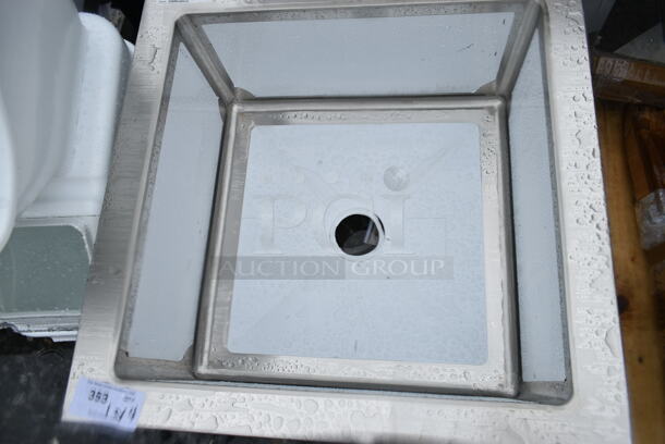 BRAND NEW SCRATCH AND DENT! Regency 600SM242412 29" 16-Gauge Stainless Steel One Compartment Floor Mop Sink - 24" x 24" x 12" Bowl  - Image 4 of 5