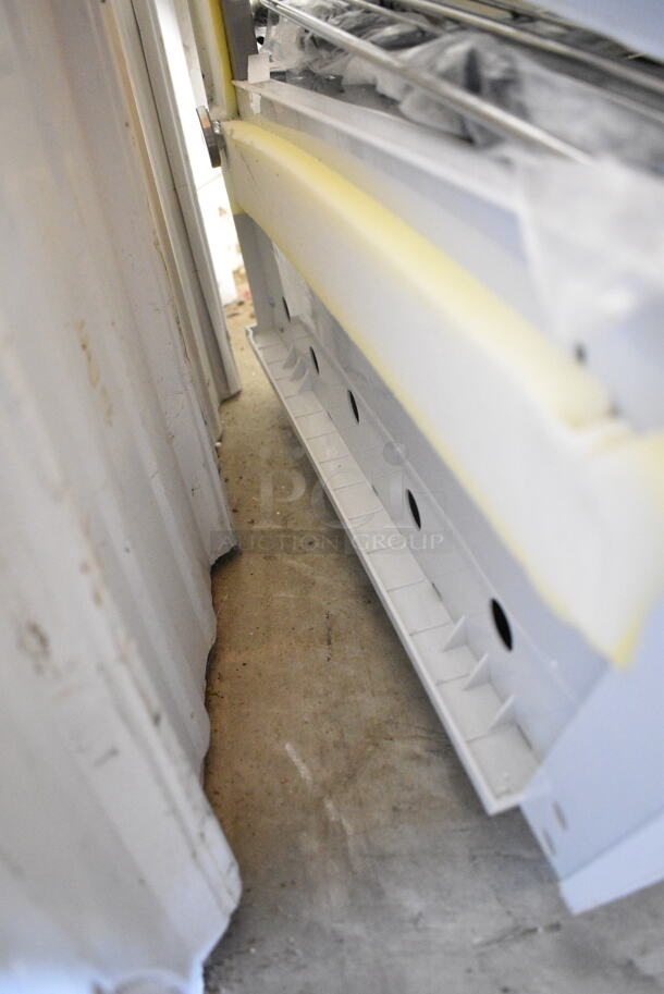 BRAND NEW SCRATCH AND DENT! White Metal Deli Display Case Merchandiser. See Pictures For Damage.  - Image 8 of 9