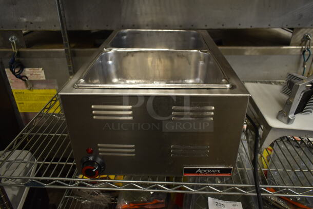2021 Adcraft FW-1200W Stainless Steel Commercial Countertop Food Warmer. 120 Volts, 1 Phase. Tested and Working! - Image 1 of 4