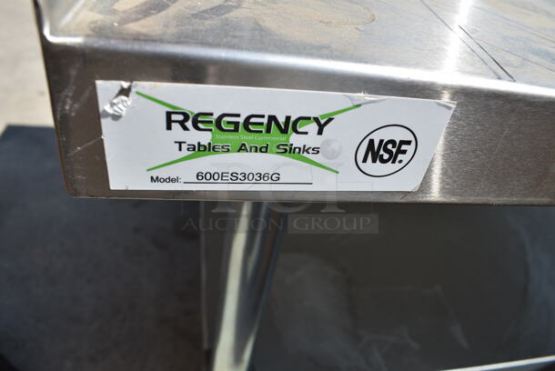 BRAND NEW SCRATCH AND DENT! Regency 600ES3036G 30" x 36" 16-Gauge Stainless Steel Equipment Stand with Galvanized Undershelf - Image 5 of 5