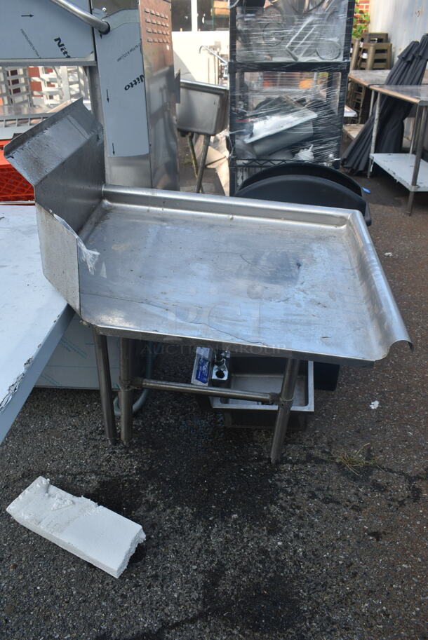 Stainless Steel Commercial Right Side Clean Side Dishwasher Table. - Image 3 of 6