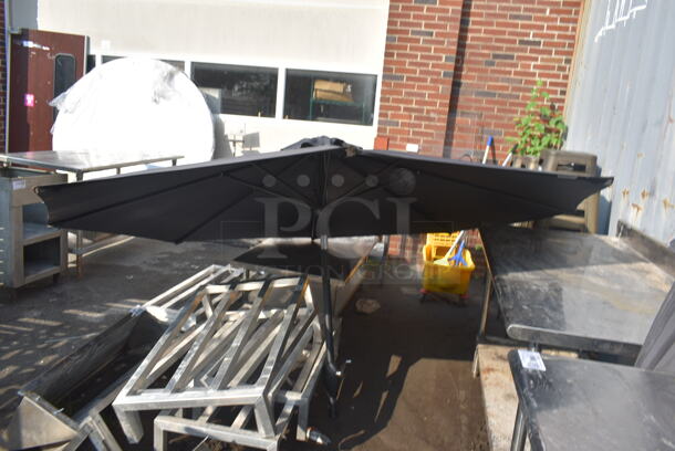 2 Black Patio Umbrellas. 2 Times Your Bid! - Image 4 of 5