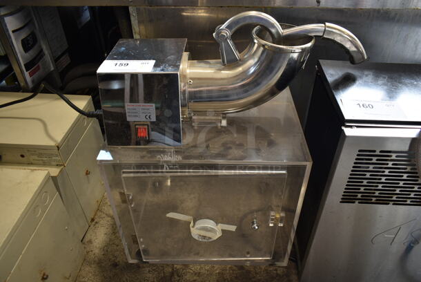 ZY-SB130 Metal Commercial Countertop Sno Cone Machine on Clear Poly Merchandising Case. 110 Volts, 1 Phase. Tested and Working! - Image 6 of 8