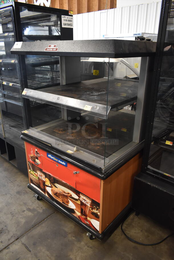 Custom Deli's Inc Metal Commercial 2 Tier Warming Display Case on Commercial Casters. 120-208 Volts, 1 Phase. - Image 2 of 7
